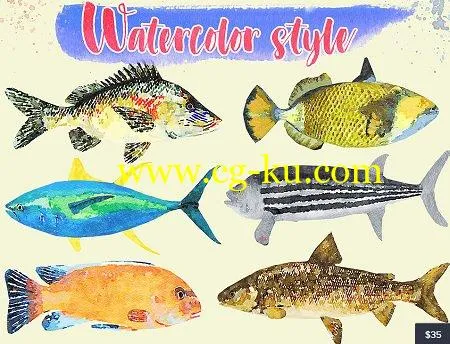 Cubebrush – Fish Illustration Collection Part 4 – Animated的图片1