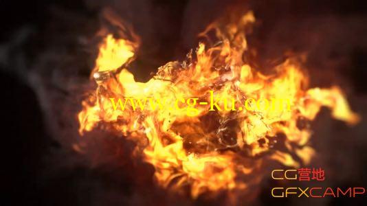 C4D TFD火焰燃烧LOGO展示 Digital Tutors – Creating a Dynamic Burning Logo in CINEMA 4D and TurbulenceFD的图片1