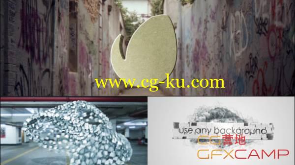 AE模板-实拍结合粒子变形Logo展示 VideoHive Particle Transformer Shards – Logo Reveal的图片1