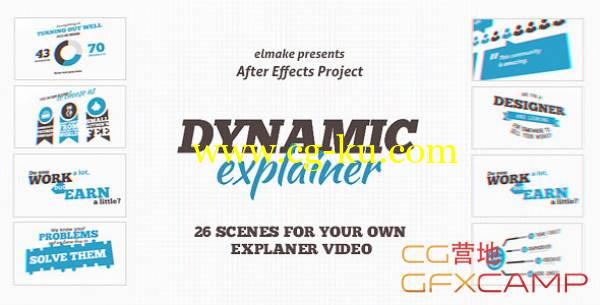 AE模板-时尚扁平化公司商品讲解 VideoHive Dynamic Explainer的图片1