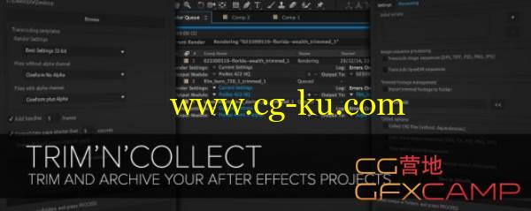 AE工程整理打包输出脚本 Aescripts Trim N Collect + 使用教程的图片1