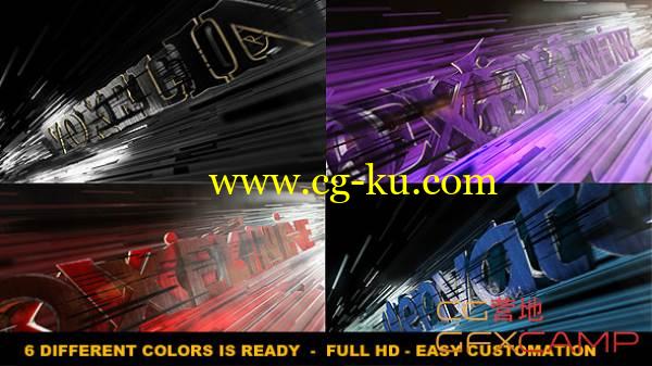 AE模板-E3D空间隧道光线穿梭 VideoHive Aggressive Logo Reveal的图片1