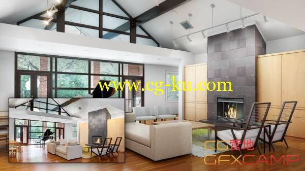 3DS MAX室内建模渲染教程 Digital Tutors – Modeling an Interior Scene from Photo Reference in 3ds Max的图片1