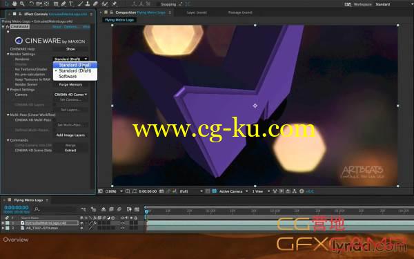 AE+C4D制作Logo展示 Lynda – Creating Flying Logos with Ae & C4D的图片1