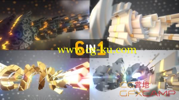 AE模板-E3D文字Logo组合展示 VideoHive Sliced Logo Text Element 3d Reveal的图片1