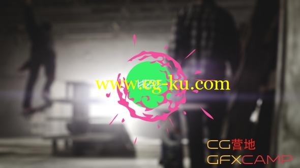 AE模板－动态MG二维爆炸Logo展示 VideoHive Extreme Rebel Logos的图片1