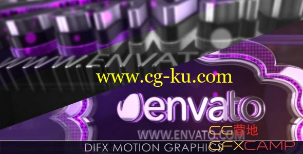 AE模板－紫色时尚E3D三维Logo文字展示 VideoHive E3D Title Logo Reveal的图片1