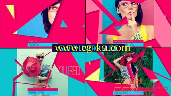 AE模板-时尚五彩缤纷照片展示 VideoHive Glitch Intro Slide的图片1