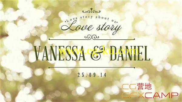 清新草地浪漫爱情相框展示 VideoHive Our Love Story Photo Gallery的图片1