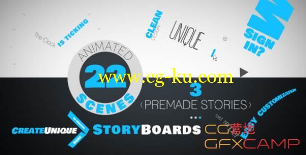 AE模板-MG动态文字排版展示 VideoHive Kinetic Typo Storyteller的图片1