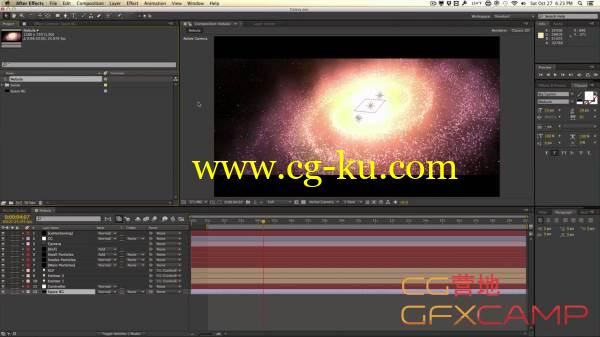 AE银河星云制作教程 Galaxy Nebula with Trapcode Particular的图片1