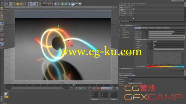 C4D样条线体积灯光插件 Tools4D White Lights v2.50 Win/Mac + 使用教程的图片1