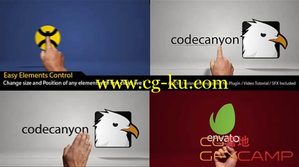 AE模板-手指触摸点击动画 VideoHive Classic Hands Logo Reveal Intro的图片1