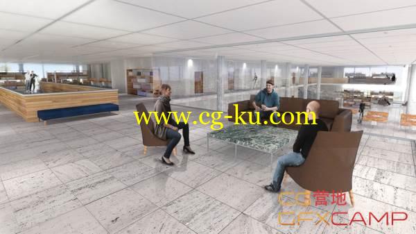 C4D大型室内场景渲染教程 Digital Tutors – Creating Large Scale Interior Renderings in CINEMA 4D的图片1