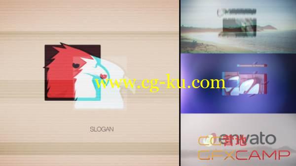 AE模板-信号损坏彩条Logo展示 VideoHive Quick Glitch Logo Pack的图片1