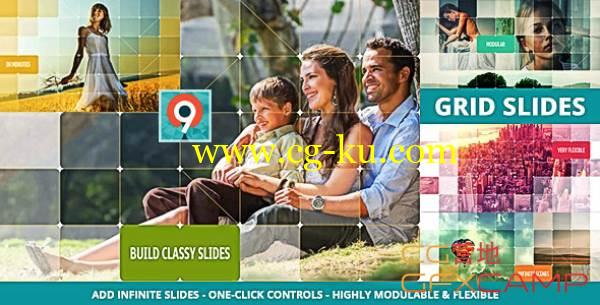 AE模板-点阵网格分割幻灯片展示 VideoHive The Grid Slides Builder的图片1