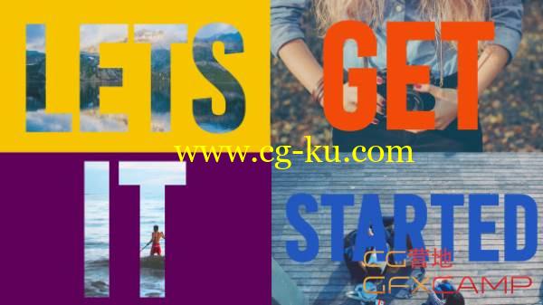 AE模板-彩色文字标题旅游照片展示 VideoHive Colorful Opener – Dynamic Titles的图片1