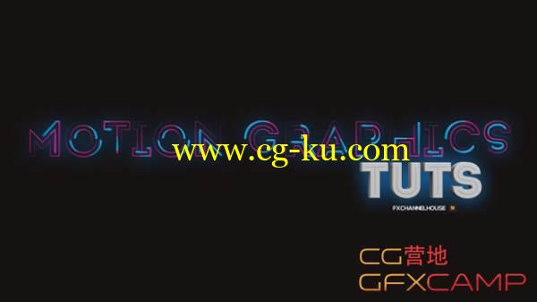 C4D制作彩色轮廓文字教程 How to Animate Colorful Text Splines的图片1