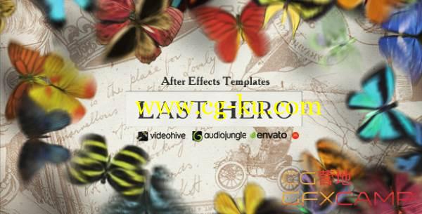 AE模板-蝴蝶飞舞历史照片展示 VideoHive Last Hero的图片1