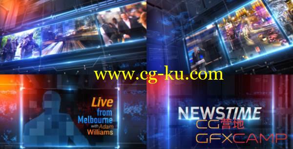 AE模板-科技感政治新闻栏目包装 VideoHive Broadcast News Package的图片1