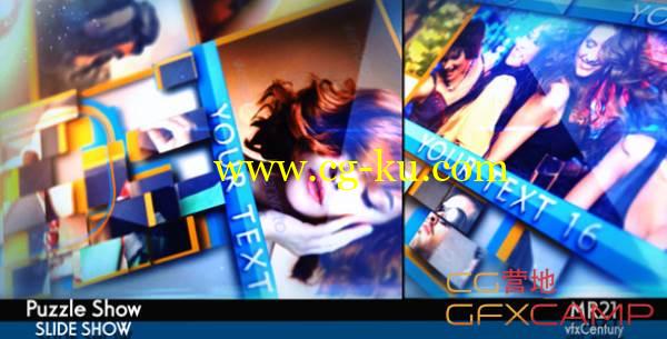 AE模板-多彩方块切换图片视频展示 VideoHive Puzzle Show的图片1