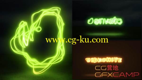 AE模板-多重曝光灯光绘制 VideoHive Light Painting Logo的图片1