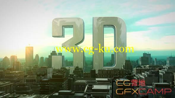 AE模板-E3D城市楼房模型文字展示 VideoHive Massive City Logo的图片1