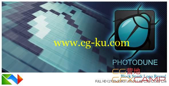 AE模板-网格方块组成Logo文字 VideoHive Block Spark Logo Reveal的图片1