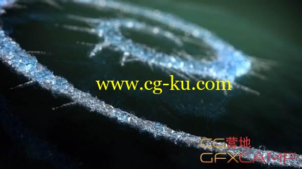 C4D AE冰块路径生长动画教程 Digital Tutors – Creating Organic Ice Growth Patterns in CINEMA 4D的图片1