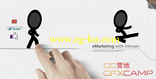 AE模板-火柴人动画商品信息介绍 VideoHive eMarketing with Inkman的图片1