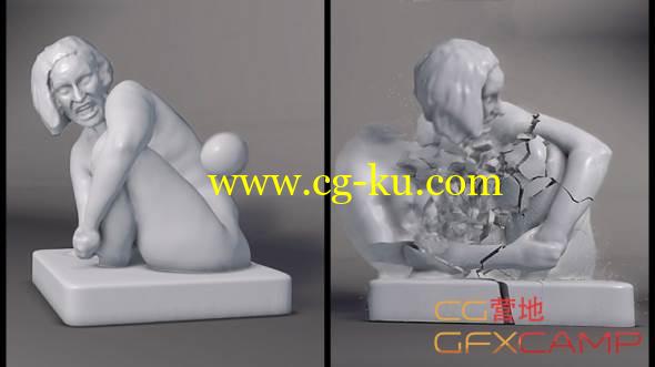 Maya子弹撞击雕像破碎教程 Digital Tutors – Shattering a Statue Using Bullet Physics in Maya的图片1