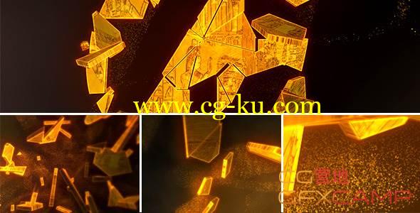 AE模板-石块碎片汇聚Logo文字 VideoHive Ancient Magical Stones – Logo Reveal的图片1