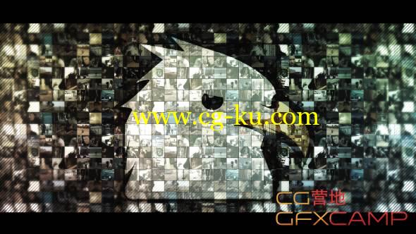 AE模板-照片视频墙汇聚 VideoHive Multi Video Logo v2的图片1