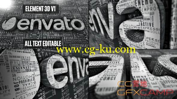 AE模板-E3D仿漫威创意文字书写Logo展示 VideoHive Creative Words Logo Reveal的图片1