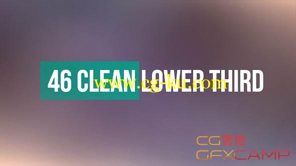 AE模板-46个扁平化人名字幕条 VideoHive 46 Clean Lower Third的图片1