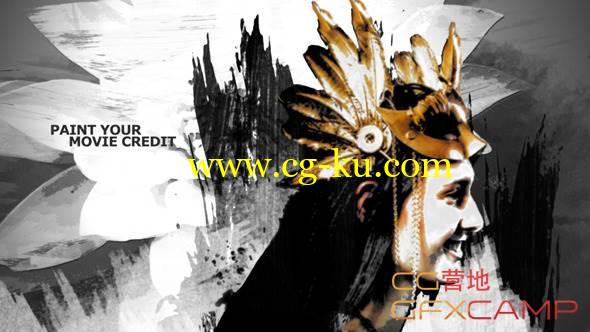 AE模板-水墨笔刷历史人物图片展示 VideoHive Paint Your Movie Credit的图片1