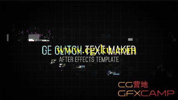 AE模板-信号损坏噪点文字制作工具 VideoHive Ge Glitch Text Maker的图片1