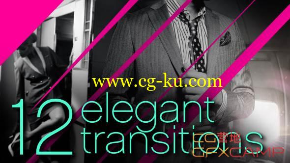AE模板-12个简洁时尚转场 VideoHive 12 Elegant Transitions的图片1
