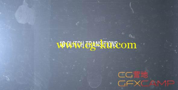 AE模板-10个信号损坏电视转场 VideoHive 10 Glitches的图片1