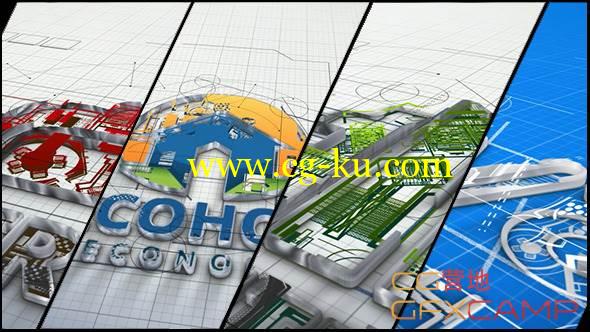 AE模板-建筑绘图搭建立体Logo文字 VideoHive Architect and Architecture Company Logo的图片1