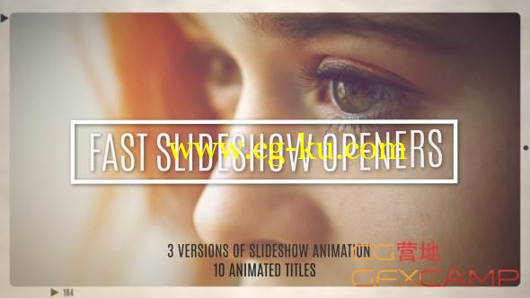 AE模板-清新婚礼文字标题排版展示 VideoHive Fast Slideshow Openers + 10 Titles的图片1