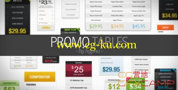 AE模板-商品促销宣传图片展示 VideoHive Hypha-Promo Tables的图片1