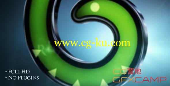 AE模板-玻璃碎片空间三维Logo文字折射 VideoHive Reflective Logo 3D的图片1
