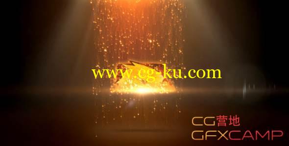 AE模板-金色粒子散落 VideoHive Sparkles Rain Logo的图片1