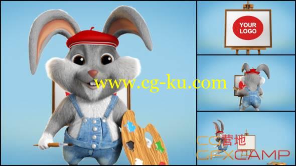 AE模板-可爱卡通兔子绘画开场 VideoHive Little Painter的图片1