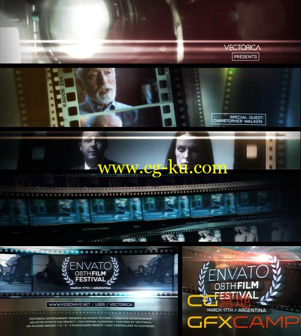 电影胶片展示 VideoHive Film Festival Slideshow的图片1
