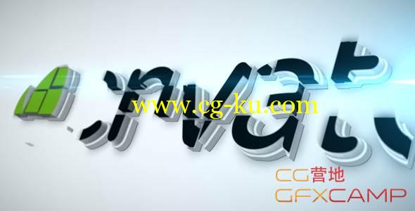 AE模板-方块生长挤出搭建3D Logo展示 VideoHive Blockbuilder Logo Reveal的图片1