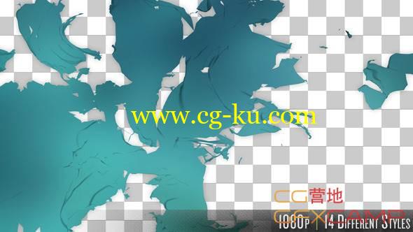 布料撕裂MG动画转场高清视频素材 VideoHive 14 Tear & Rip Transition Videos的图片1