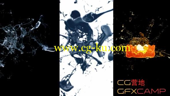 AE模板－水流液体泼洒汇聚展示 VideoHive Splash Logo Reveal的图片1
