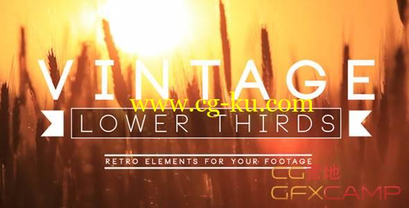 AE模板-复古婚礼人名字幕条标题动画 VideoHive Vintage Lower Third的图片1